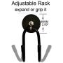 YYST Magnetic Hanger Magnetic Hook for Cowboy Hat, Hard hat, Cords,Tools,Bags,Towels, etc 2.5& Diameter Magnet - No Scratches to The Surface - W Style (1)