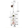 WZP Household Coat Rack Floor Hanging Clothes Rack Simple Modern Bedroom Simple Floor-Standing Solid Wood Hanger Bedroom/White