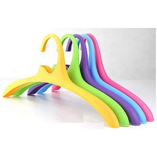 10pcs Random Color Strong Anti-Slip Plastic Hanger for Clothes,Arched Design 10pcs Random Color Strong Anti-Slip Plastic Hanger for Clothes,Arched Design