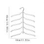 HJYPYJ Clothes Hangers Space Saving,Multi-Functional Non-Slip 5 Layer Wardrobe Shirt Hanger,Magic Hangers/Gray / 3 Pcs