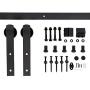 Homedex 6.6 ft Sliding Barn Door Hardware Kit - Heavy Duty Sturdy- Smoothly and Quietly - Easy to install - Fit 36"-40" Wide Door Panel (I Shape Hanger)