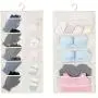 Miklan Closet Hanging Organizer with Pockets, Dual Sided 15-Pocket Wall Shelf Organizers Storage Bags Space Saver Bag Oxford Cloth with Hanger for Bra Underwear Tshirts Underpants Socks (Beige) Miklan Closet Hanging Organizer with Pockets, Dual Sided 15-Pocket Wall Shelf Organizers Storage Bags Space Saver Bag Oxford Cloth with Hanger for Bra Underwear Tshirts Underpants Socks (Beige)