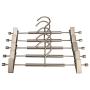 KYCPTNFJ 5 PCS Hangers for Clothes Stainless Steel Clip Stand Hanger Pants Skirt Adult Clothes Adjustable Pinch Grip Cabide Clip