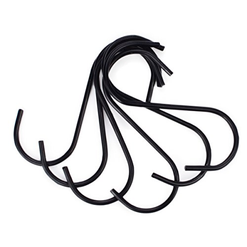 Flammi 20Pcs Heavy Duty S Hook MAX Load 40LB Black Hanging Hook Anti-Rust Hanging Plant Pan Pot S Shaped Hook for Mugs Towels Bags Kitchen Office Garden Closet (3.38 inch) Flammi 20Pcs Heavy Duty S Hook MAX Load 40LB Black Hanging Hook Anti-Rust Hanging Plant Pan Pot S Shaped Hook for Mugs Towels Bags Kitchen Office Garden Closet (3.38 inch)