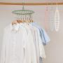 HJYPYJ Magic Hanger,9 Holes PP Folding Hanger,Space-Saving Organizer Hangers,5Kg Load Layered Storage/Green / 6 pcs