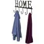 Decorative Home Design Black Wall Mounted Metal 5 Coat Hooks Clothing/Towel Hanger Garment Rack
