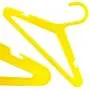 HANGERWORLD 18 Yellow 10inch Plastic Kids Coat Clothes Garment Pants Skirt Bar Baby Toddler Hangers