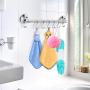 iRomic Suction Cup Hook Hanger Holder Rack Rail Towel Bar Organizer（2PCS for Bathroom Shower Wreath, Loofah,Robe,Towel,Coat,Cloth,Kitchen Utensils,Wall Mounted on Glass Door,Window,Tile Wall