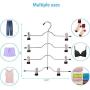 DANALLAN 5 Pack of 4-Tier Skirt/Pants Hangers - Space Saving Adjustable Non-Slip Clips Clothes, Trousers, Slacks, Jeans
