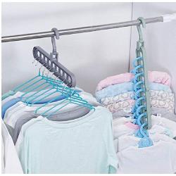 10pcs Random Color Multi-Port Support Circle Clothes Hanger Clothes Drying Rack Multifunction Space Saving Hanger Magic Clothes Hanger