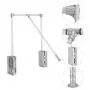 Estink Wardrobe Hanger, Lift Pull Down Wardrobe Rail Adjustable Width Wardrobe Clothes Hanging Rail Soft Return Space Saving,Adjustable 32.44-49.02inch