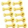 WEBI 10 Set Brass Round Clou Robe Coat Bath Kitchen Towel Hook, Single Wall Door Mounted Hat Garment Rack Holder Closet Clothing Hanger Rail Entryway Bedroom Garage Home Office Organizer Storage, Gold WEBI 10 Set Brass Round Clou Robe Coat Bath Kitchen Towel Hook, Single Wall Door Mounted Hat Garment Rack Holder Closet Clothing Hanger Rail Entryway Bedroom Garage Home Office Organizer Storage, Gold