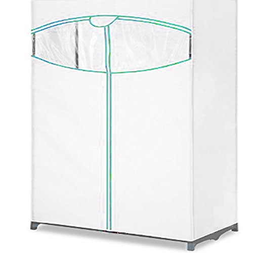 KJJD Mini Portable Closet Wardrobe Organizer Kit Clothes Storage Grey Clothes Closet Rack Clothes Hanger Closet Organizer Fabric Wardrobe & ebook Guide to Your Modern Home by SST