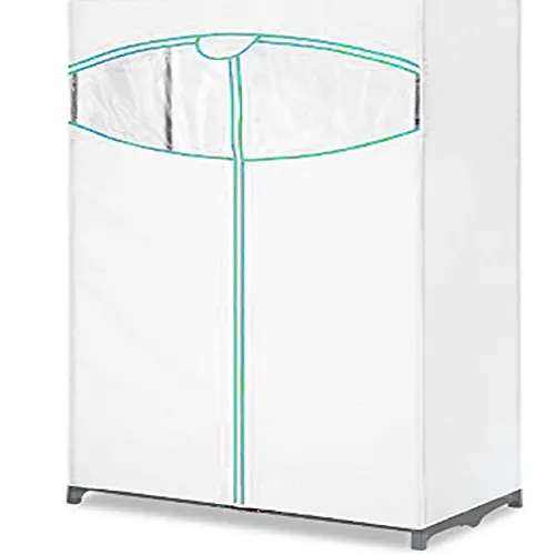 KJJD Mini Portable Closet Wardrobe Organizer Kit Clothes Storage Grey Clothes Closet Rack Clothes Hanger Closet Organizer Fabric Wardrobe & ebook Guide to Your Modern Home by SST