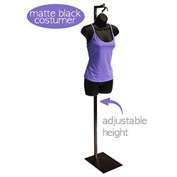 Only Garment Racks 2204 Matte Black Finish Single Garment Display Rack - Adjustable Height from 49" to 78" - Perfect Clothing Display Rack for Highlighting Featured Merchandise