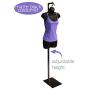 Only Garment Racks 2204 Matte Black Finish Single Garment Display Rack - Adjustable Height from 49" to 78" - Perfect Clothing Display Rack for Highlighting Featured Merchandise