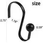Metal Shower Curtain Hooks,Rust Resistant Shower Hooks Rings,Oil Rubbed Shower Hooks for Curtain,Decorative Curtain Hooks for Bathroom,Set of 12 (Black) Metal Shower Curtain Hooks,Rust Resistant Shower Hooks Rings,Oil Rubbed Shower Hooks for Curtain,Decorative Curtain Hooks for Bathroom,Set of 12 (Black)