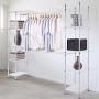EnjoyShop Expandable Free Standing Closet Clothes Hanger Rack Premium and Sturdy Steel Framework EnjoyShop Expandable Free Standing Closet Clothes Hanger Rack Premium and Sturdy Steel Framework