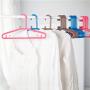 SAASNY Standard Plastic Hangers,Red Super Value 15 Pack Plastic Hangers,Durable Clothes Hangers with Non-Slip,Space Saving Easy Slide Organizer for Drying and Storage