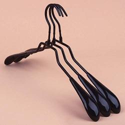 Iddefee Clothes Hanger Pack of 20 Black Plastic Hangers-38cm Durable Clothes Hangers for Bedroom Closet Organizer Pants Hangers (Color : Black, Size : 38cm)