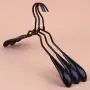 Iddefee Clothes Hanger Pack of 20 Black Plastic Hangers-38cm Durable Clothes Hangers for Bedroom Closet Organizer Pants Hangers (Color : Black, Size : 38cm)