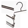 HJYPYJ Magic Hanger,Multi-Layer Storage Magical Hangers,Layer 6 Double-Sided Removable Trouser Hangers,Space-Saving Organizer Hangers, Durable/Black / 33x35cm