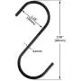 12 Pack Heavy-Duty Black Finish Steel S Shaped Hooks,S Type Hooks,S Hooks Hangers for Kitchen Pot Pan Plants Bags Towels