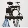 Drum Key Hook Wall Door Clothes Coat Hat Hanger Key Holder with 5 Hooks Strong Adhesive Sticker Wood Hooks, Music Instrument Household Décor Hooks Drummer Gift (M1) Drum Key Hook Wall Door Clothes Coat Hat Hanger Key Holder with 5 Hooks Strong Adhesive Sticker Wood Hooks, Music Instrument Household Décor Hooks Drummer Gift (M1)