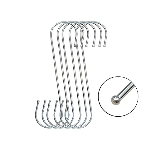 HHTHH 6 Pcs 12 Inch S Hook Tree Branch Hooks S Shape Hooks Metal Hanger Hook for Bird Feeders Baskets Plants Pot Lanterns and Ornaments