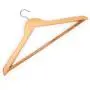 AHHC Solid Cotton Wooden non slip Suit Hanger Organizer for Clothes Pants Bar with Metal Hook (10 Packs)