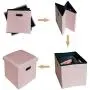 Lihio Folding Storage Ottoman Cube Foot Rest Stool Storage Seat Foldable Storage Boxes Hollow Design Padded with Memory Foam Lid Sofa Bed for Space Saving 11.8x11.8x11.8 Inch,Yellow Pink Lihio Folding Storage Ottoman Cube Foot Rest Stool Storage Seat Foldable Storage Boxes Hollow Design Padded with Memory Foam Lid Sofa Bed for Space Saving 11.8x11.8x11.8 Inch,Yellow Pink