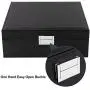 BEWISHOME Ring Organizer and Earring Boxes Holder - 11 Ring Slots, 25 Earring Compartments, Large Mirror, 2 Layers - Jewelry Boxes Tray Cufflinks Storage for Girls Women Men, Black Faux Leather SSH21B BEWISHOME Ring Organizer and Earring Boxes Holder - 11 Ring Slots, 25 Earring Compartments, Large Mirror, 2 Layers - Jewelry Boxes Tray Cufflinks Storage for Girls Women Men, Black Faux Leather SSH21B