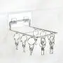 Dsxnklnd Stainless Steel Wall Mount Clothes Hanger Drying Rack with 8/10 Clips for Hat Sock Underwear Glove Dsxnklnd Stainless Steel Wall Mount Clothes Hanger Drying Rack with 8/10 Clips for Hat Sock Underwear Glove