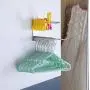 SHDZKJ Clothes Hanger Storage Rack Wall Mounted with Self Adhesive, Stainless Steel Clothes Hanger Stacker with Clips Organize SHDZKJ Clothes Hanger Storage Rack Wall Mounted with Self Adhesive, Stainless Steel Clothes Hanger Stacker with Clips Organize