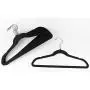 Kenton Grey Adults Size, Premium Heavyweight Velvet Hangers ? Ultra-Thin, Space Saving, No-Slip, Strong & Durable For Adult Clothing - Set of 50, Black