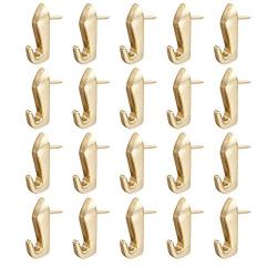 ROOS 20 Pieces High-Heeled Shoes Shape Pushpin Hooks Zinc Alloy Push Pin Hanger Hooks Gold