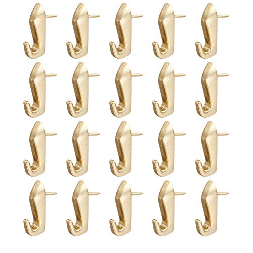 ROOS 20 Pieces High-Heeled Shoes Shape Pushpin Hooks Zinc Alloy Push Pin Hanger Hooks Gold