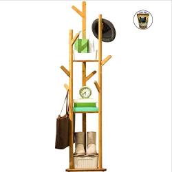 Eight24hours Bamboo Tree Garment Clothes Coat Hat Umbrella Portable Hanger Stand Rack Only