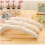 White Khaki Cotton Fabric Padded Clothes Hanger for Kids Children, Cute Pretty Flower Coat Hanger for Girl 10 Pcs Random Color