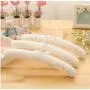 White Khaki Cotton Fabric Padded Clothes Hanger for Kids Children, Cute Pretty Flower Coat Hanger for Girl 10 Pcs Random Color