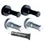 NUOBESTY 4pcs Wall Mounted Hook Aluminum Punch Free Adhesive Towel Coat Cloth Hat Hook Rack Key Hanger with 6ml Glue for Kitchen Bathroom NUOBESTY 4pcs Wall Mounted Hook Aluminum Punch Free Adhesive Towel Coat Cloth Hat Hook Rack Key Hanger with 6ml Glue for Kitchen Bathroom