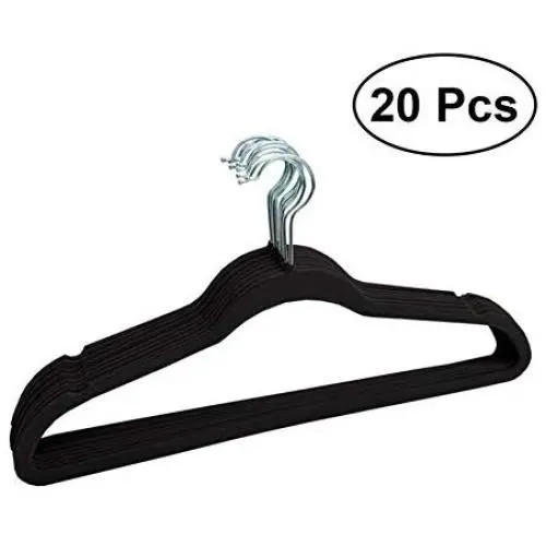 KYCPTNFJ 20pcs Non-Slip Flocked Velvet Huggable Hangers Clothes Hangers Shirts Sweaters Dress Hanger Drying Rack KYCPTNFJ 20pcs Non-Slip Flocked Velvet Huggable Hangers Clothes Hangers Shirts Sweaters Dress Hanger Drying Rack