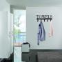 MINCORD Towel Racks Black Metal Wall Mounted Towel Holder 5 Hooks Towel Hanger Rack for Kitchen Storage Organizer Rack, Bathroom Towels