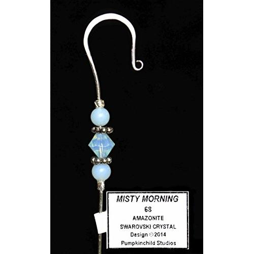 Handmade Jeweled Ornament Hanger- MISTY MORNING
