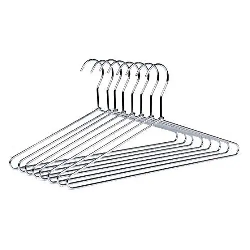 Quality Hangers Heavy Duty Metal Suit Hanger Coat Hangers with Polished Chrome (Suit Coat Hanger - 60 Pack)