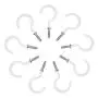 Paxcoo Ceiling Hooks, 25Pcs Cup Screw Hook Holders for Hanging, Screw in Mug Hooks with 25 Pcs Plastic Drywall Anchors for Plant Hangers and Cups