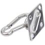 2 Set Heavy Duty Hanger Hook Hammock Wall Mount, Suspension Ceiling Hooks Outdoor Swing Mounting Hook Exercise Hook Stainless Steel Swivel Carabiner Yoga Ceiling Mount Swing Hook