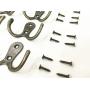 20 Pieces Double Prong Robe Hook Rustic Hooks Retro Cloth Hanger with 40 Pieces Screws, Bronze Color 20 Pieces Double Prong Robe Hook Rustic Hooks Retro Cloth Hanger with 40 Pieces Screws, Bronze Color