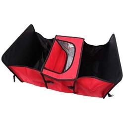 Mesh Net Pocket Auto Care Car Trunk Storage Bag Storage Folding Storage Box,Without Net Bag,red