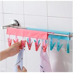 10pcs Random Color Multifunction Socks Drying Racks Bathroom Rack Traveling Clothespin Travel Portable Folding Cloth Hanger Clips